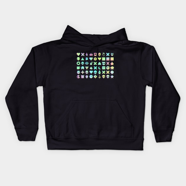 Love Death + Robots [Complete episodes icons and symbols] [hologram style] Kids Hoodie by teresacold